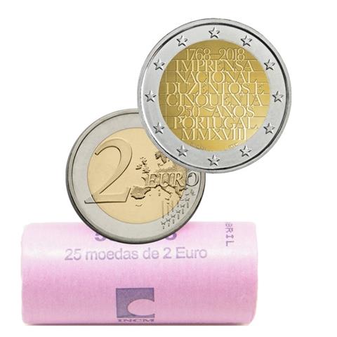  2018 – Portugal – 2€ BU in roll (25 coins) “Portuguese Mint” 