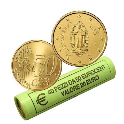  2018 - San Marino - 50 cent in roll (40 coins) 