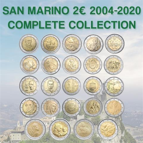  San Marino  - BUNDLE 2€ BU from 2004 to 2020 