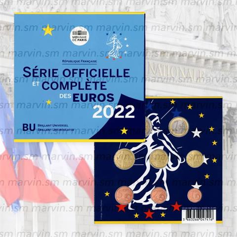  Serie Euro - Francia - 2022 - 8 monete - FDC 