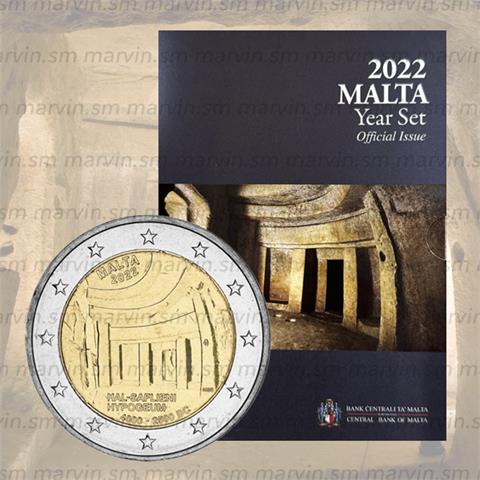  Serie Euro - Ipogeo di Hal Saflieni - Malta - 2022 - 9 monete - FDC 