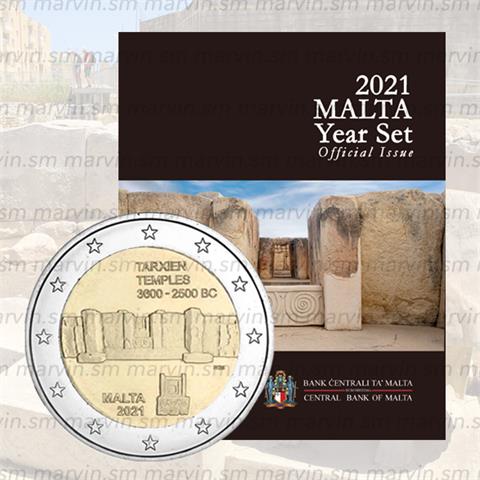  Euro Coin Set - Tarxien - Malta - 2021 - 9 coins - BU 