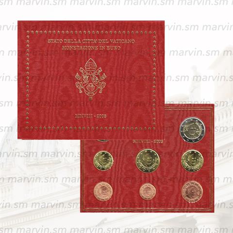  Euro Set - Vatican - 2008 - 8 coins - BU 