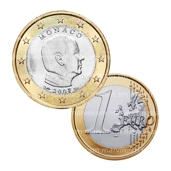 1 euro - Principe Alberto II - Monaco - 2007 - UNC